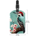 thumbnail image 6 of Square 2Pack PU Leather Woodpecker Cruise Luggage Tag with Privacy Cover and Name ID Tag for Travel Handbags Backpacks Luggage Tags, 6 of 6