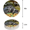 thumbnail image 1 of FMSHPON Otter and Sunflower in Retro Farmhouse Style Set of 4 Round Coaster for Drinks, Absorbent Ceramic Stone Coasters Cup Mat with Cork Base for Home Kitchen Room Coffee Table Bar Decor, 1 of 6