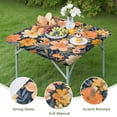 thumbnail image 4 of Pioneer Flower Floral Print Pattern Square Fitted Tablecloth with Elastic Edge,Square Table Cover,Washable Elastic Table Cover for Home Kitchen Party Decor 34"x34", 4 of 6