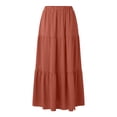 thumbnail image 7 of Kctiaxy Maxi Skirts for Women Elastic High Waist Loose Summer Skirts Casual Solid Color Long Skirt with Pocket Beach Vacation, 7 of 7