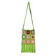 thumbnail image 2 of Bolso de hombro de para mujer, tejido bohemio hecho a , informal, ahuecado, bolso de , bolso con bor, bolso de para pya, , VERDE Hugo bolso de mujer, 2 of 7