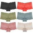 thumbnail image 2 of RUNYA Womens Lace Boyshort Panties Lingerie Underwear Briefs, Pack of 6, 2 of 5