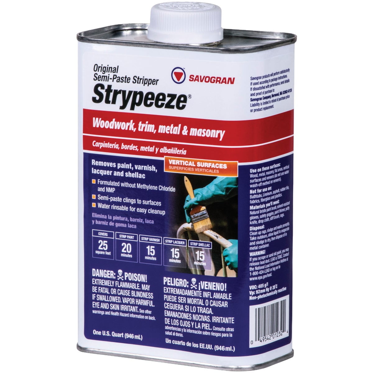 Savogran Kutzit Paint Stripper, Methylene Chloride Free, Liquid 1