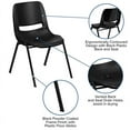 thumbnail image 5 of Flash Furniture HERCULES Series 880 lb. Capacity Black Ergonomic Shell Stack Chair with Black Frame, 5 of 12