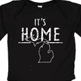 thumbnail image 4 of Inktastic It's Home- State  of Michigan Outline Distressed Text Boys or Girls Long Sleeve Baby Bodysuit, 4 of 5