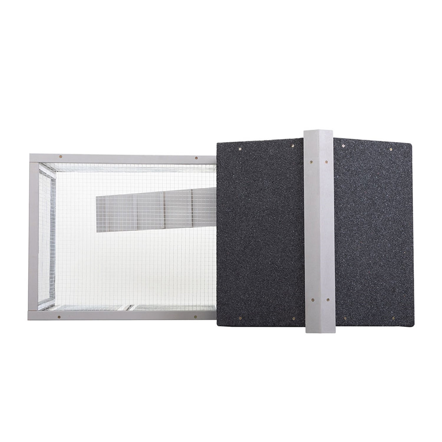 Pefilos Rabbit Hutch Large Indoor Pet House Bunny Cage with Pull Out Tray , Gray Pefilos Rabbit Hutch Large Indoor Pet House Bunny Cage with Pull Out Tray , Gray