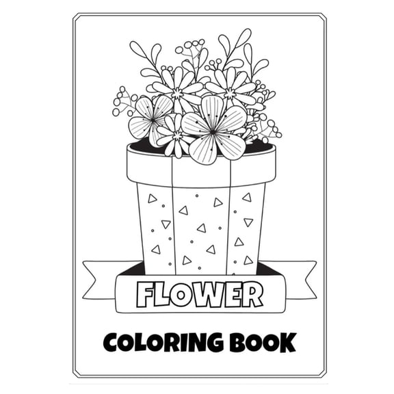 Flower Colouring book, (Paperback)