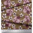 thumbnail image 2 of Soimoi Moss Tissu Georgette Feuilles & Lys Imprimé Floral 1 Yard 42 Pouces de Large, 2 of 6