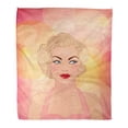 thumbnail image 1 of LADDKE Flannel Throw Blanket Vintage White Marilyn Retro Party 1950 Movie Lips 50S Soft for Bed Sofa and Couch 50x60 Inches, 1 of 1