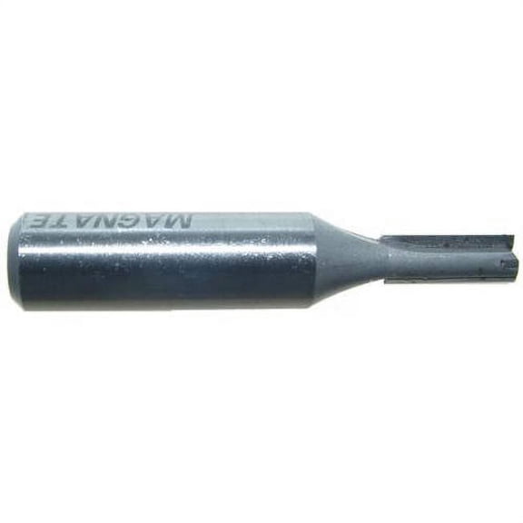 Magnate 281 Straight Plunge 2 Flute Carbide Tipped Router Bit — 1/4" Cutting Diameter; 3/4" Cutting Length; 1/2" Shank Diameter; 1-1/2" Shank Length