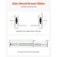 thumbnail image 3 of VEVOR Drawer Cabinet Slides Side Mount 22 inch 10 Pairs 100 LB Load Replacement, 3 of 9