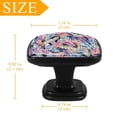 thumbnail image 4 of 4 Pcs Cabinet Handle Drawer Pulls Boho Feathers Knobs with Screws Square Furniture Office Cabinet Knob Decoration, 4 of 7