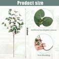 thumbnail image 3 of Faux Eucalyptus Leaves Floral 6 Pack 24"  Home Party Table Centerpiece And Wedding Plant Stems Flores Artificiales Para Decoration Indoor, 3 of 6
