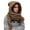 Dark Khaki, variant on Thicken Knit Ushanka Neck Gaiter Furry Lining Thicken Neck Warmer Knit Scarf for Cold Weather Insulated Hat