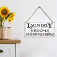 thumbnail image 6 of Hanging Wall Decor,Wooden Hanging Welcome Sign Welcome Rectangular Farmhouse Outdoor/Indoor Décor Rustic Welcome Sign For Porch Or Front Door Natural Wood Grain, 6 of 7