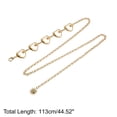thumbnail image 3 of Unique Bargains 1 Pc Adjustable Waist Belt Delicate Heart & Moon Pendant Adjustable Waist Cord Women Gold Tone, 3 of 5