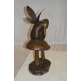 thumbnail image 6 of Nifao Ferry Sitting On Mushrooms Bronze Statue – Home Decor Sculpture, 12"L x 9"W x 24"H, 6 of 11