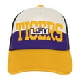 thumbnail image 2 of Youth Outerstuff Purple/Cream LSU Tigers Modern Fan Trucker Adjustable Hat, 2 of 3
