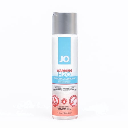 JO Warming H2O Personal Lubricant, Water-Based Lube with Capsicum Extract for Invigorating Heat, 4 fl oz