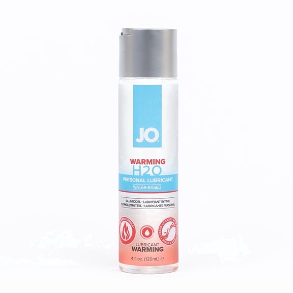 JO Warming H2O Personal Lubricant, Water-Based Lube with Capsicum Extract for Invigorating Heat, 4 fl oz
