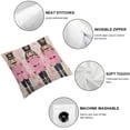 thumbnail image 4 of Acheng Pink Nutcracker Christmas Pillow Covers&nbsp;Set of 2 Modern Farmhouse Christmas Decorations Christmas Lumbar Pillows Decorative Throw Pillows Cases Winter Holiday Decor White, 4 of 6