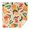 Oranges Flowers Beige, variant on BlackWhite Lemon Fruit Slices White Pattern Square Tablecloth,Waterproof Square Table Cover,Wipeable Spillproof Washable Table Cover for Home Kitchen Party Decor 42"X42"(107x107cm)