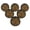Dark Brown, variant on IBA Indianbeautifulart Brown Engraved Knobs Furniture Knobs Cabinet Drawer Pull Pack 10