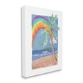 thumbnail image 3 of Stupell Industries Whimsical Rainbow Over Beach Tropical Palm Tree Painting Gallery Wrapped Canvas Print Wall Art, Design by Valerie Wieners, 3 of 5