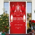 thumbnail image 6 of Christmas Door Cover Hanging Cloth Tapestry 90×200cm White Polyester Holiday Decoration with Adhesive Strips for Wall Party Background, 6 of 6