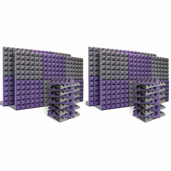 48 Pack Acoustic Panels,Sound Proof Foam Panels,Studio Soundproofing Wedges,Wall Reduce Noise Foam,for Music Studio,Etc