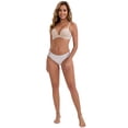 thumbnail image 5 of DARING DIVA Women's Lace Ribbed Low Waisted Butt Lifting Underwear M White, 5 of 6