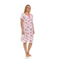 thumbnail image 3 of JEFFRICO 2 Pack Nightgowns for Women - Short Sleeve Soft Womens Nightgowns & Sleepshirts - Round Neck Pajamas Dress for Lounging, Sleeping & Casual Wear, 3 of 12