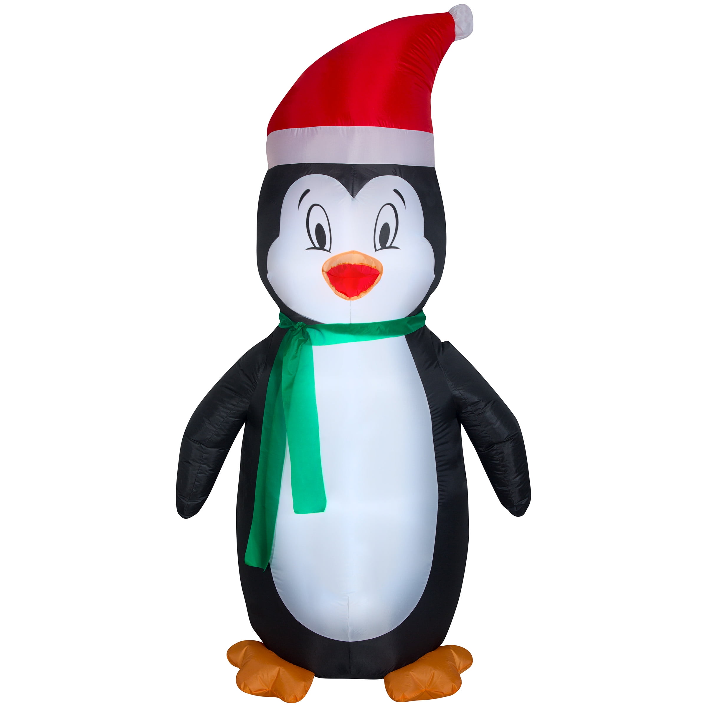 Gemmy Christmas Airblown Inflatable Penguin OPP , 7 ft Tall, white
