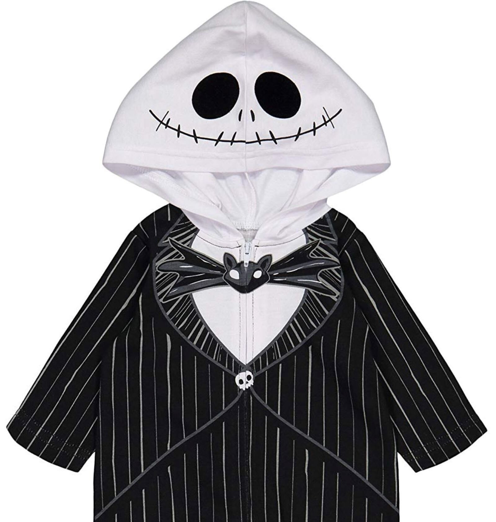 Disney Nightmare Before Christmas Jack Skellington Infant Baby Boys Zip Up Costume Coverall Newborn to Little Kid