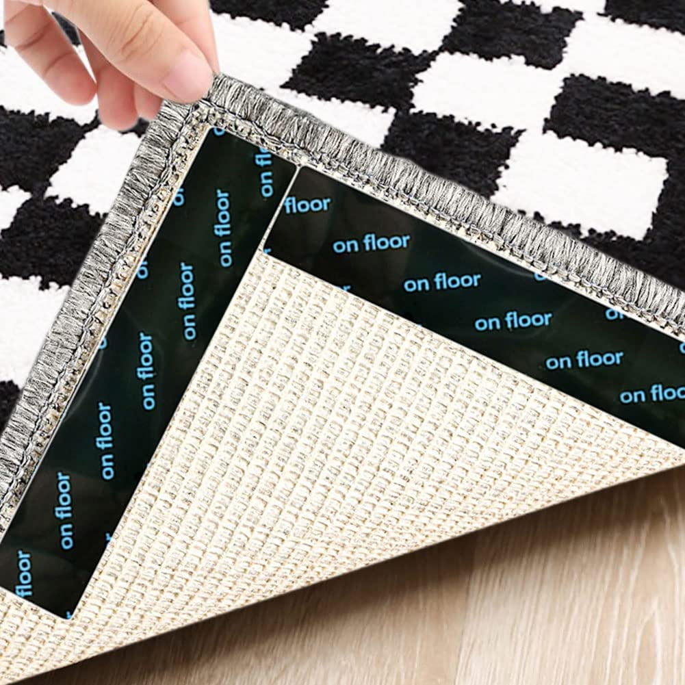 Rug Pads Grippers, Non Slip Grippers for Hardwood Floors Hold Rugs in Place, Washable Carpet