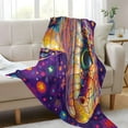 thumbnail image 6 of YAZAOO Travel Blanket Camping Blankets Fashion Cosmic Companion Patten, 6 of 8
