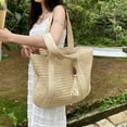 thumbnail image 2 of SHUWND Large Straw Beach Bag for women, Straw Tote Bag with Tassels, Woven Summer Handbag Shoulder Bag for Outdoor Vacation, 2 of 10