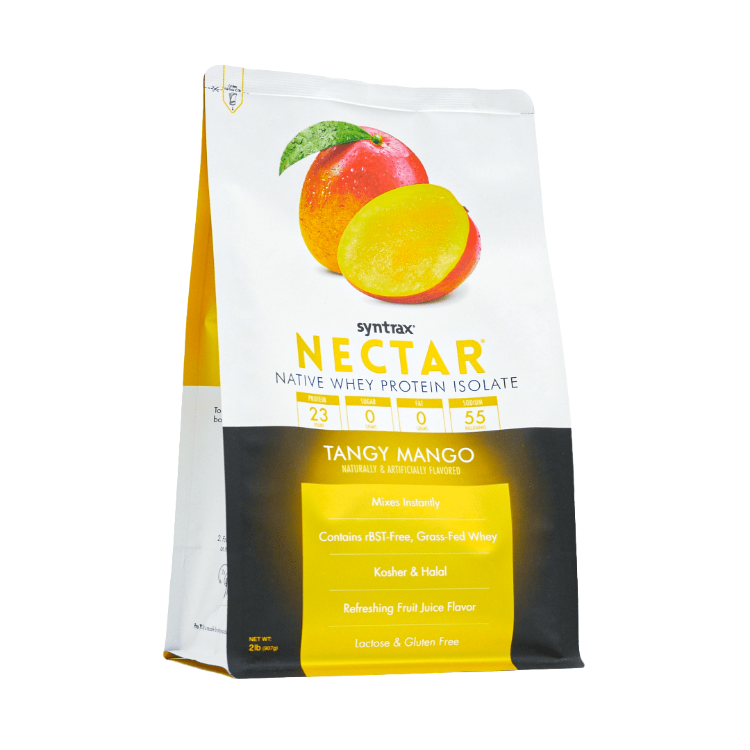 Syntrax Nectar, Tangy Mango, 2 lbs. 100% Whey Protein Isolate, Refreshing Fruit Juice Flavor