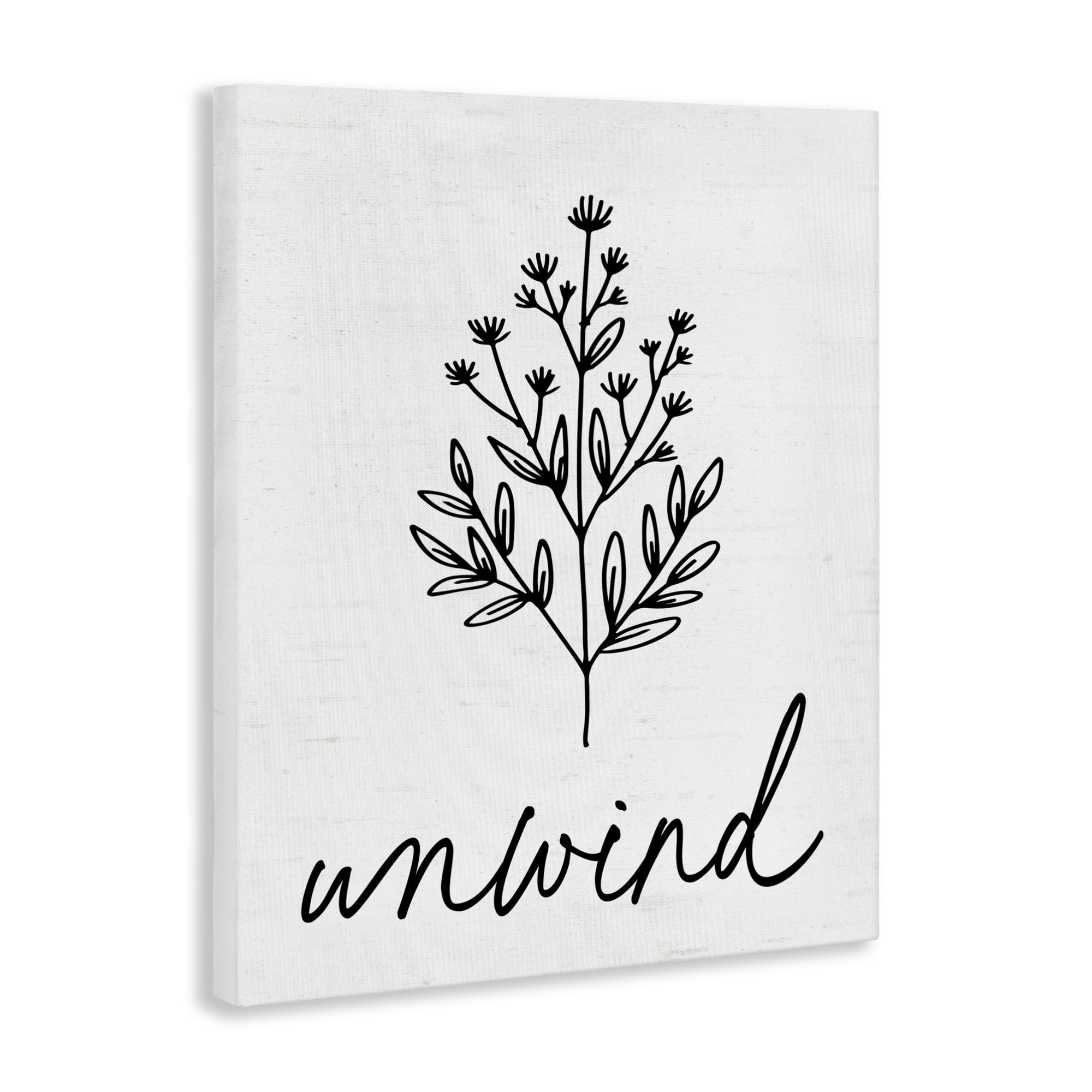 Bathroom Herb Unwind Canvas Wall Art, design by Lettered and Lined