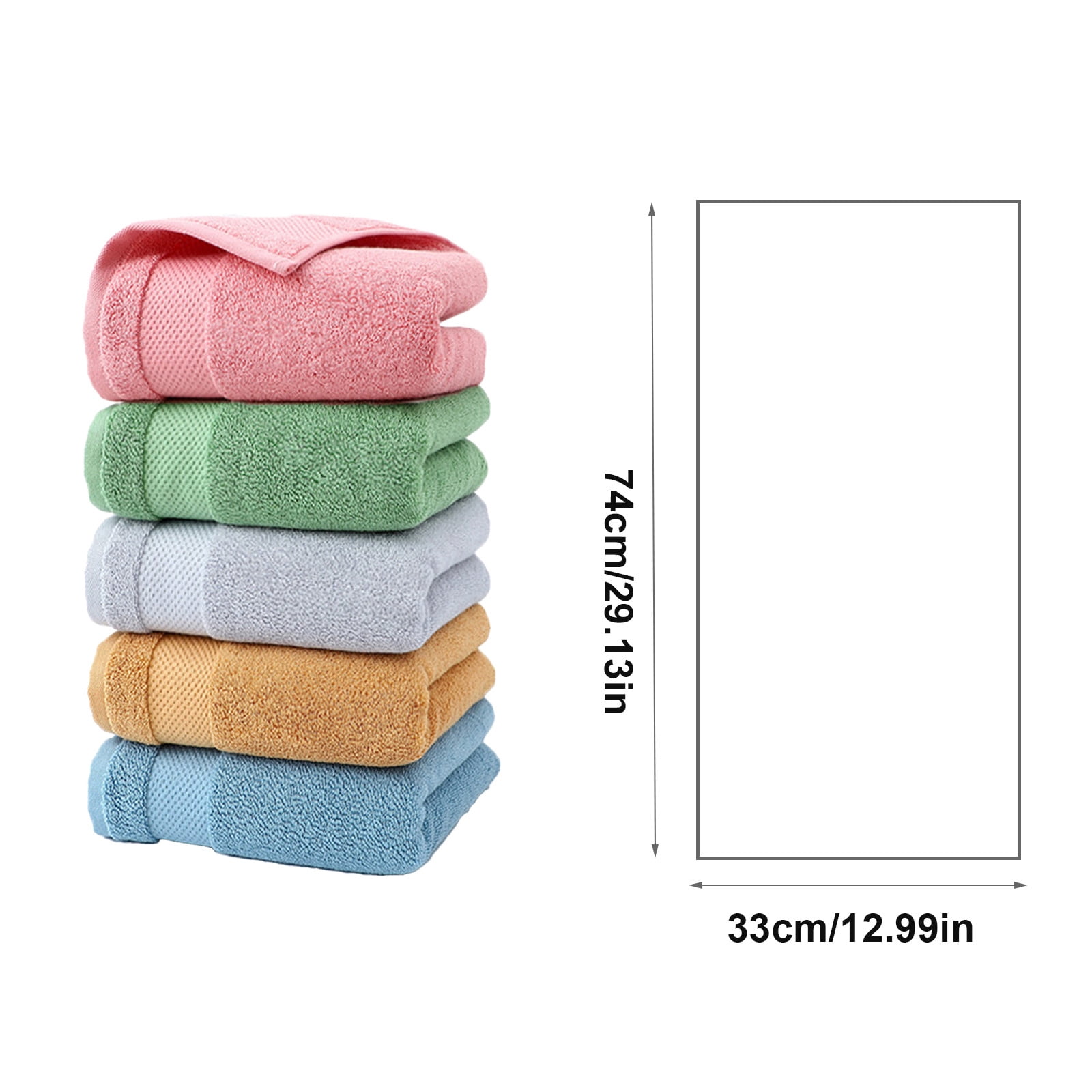 Summer Savings Clearance! Boovnll 5 Pack Hand Towels for Bathroom, 13x29" Super Soft & Absorbent Quick Dry Solid Color Cotton Towels, Thicken Microfiber Hand Towels for Hotel, Pool, Spa, Beach, Towels