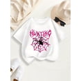 thumbnail image 1 of Women'S Casual Crew Neck T-Shirt with Vibrant Spider Web & "FUN" Print - Soft, Stretchy Fabric, Short Sleeve, Summer Top, Casual Summer Top | Playful Print Top | Comfortable Fit, Ladies, 1 of 6
