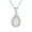 Opal, variant on Womens Bridal Necklace with CZ Accent and Opal Teardrop Pendant in Sterling Silver