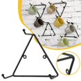 thumbnail image 1 of Black Metal Triangular Coffee Mug Holder Wall Mount Display Rack Mug Organizer With 3 Hooks （Equilateral Style）, 1 of 8
