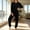 A11 Black, variant on Women's 2 Piece Sweatsuits Cable Knit Sweater Sets Long Sleeve Pullover Tops and Elastic Waist Jogger Pants Lounge Matching Sets Fall Winter Casual
