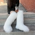 thumbnail image 3 of Women's Winter Faux Mongolian Fur Knee High Snow Boots-Warm Fashionable Solid Boots, 3 of 5