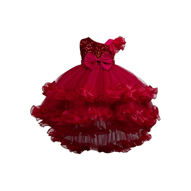 Robe Tutu pour Filles, Sans Manches, Nœud Papillon, Superposée, Tulle, pour Mariage, Fête, Performance, 1-12 Ans