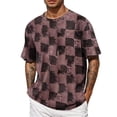 thumbnail image 1 of Xdzjlr T-Shirt Homme Tenue Quotidienne Coupe Ajustée Col Rond Tee Respirant T-Shirts Homme, TG, 1 of 5