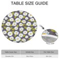 thumbnail image 6 of Elastic Edge Round Tablecloth with Water-Resistant Polyester, Daisy Floral Design for Spring Home Decor, Fits 44-52 Inch Table for Indoor or Outdoor Use, 6 of 7
