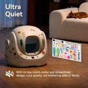CATLINK 70L Automatic Litter Box for Multiple Cats, Low Entry,for kittens and senior cats, Odor Control(Litter Bags Set)