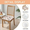thumbnail image 2 of White Christmas Santa and Gift Seat Covers for Dining Room Chairs Set Of 4,Stretch Printed Washable Chair Seat Cover with Elastic Ties and Button,Removable Waterproof Couch Cushion Covers, 2 of 6